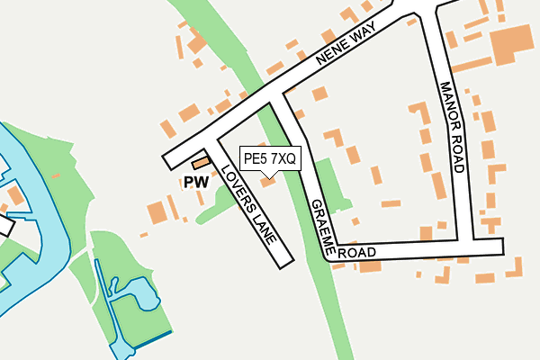 PE5 7XQ map - OS OpenMap – Local (Ordnance Survey)