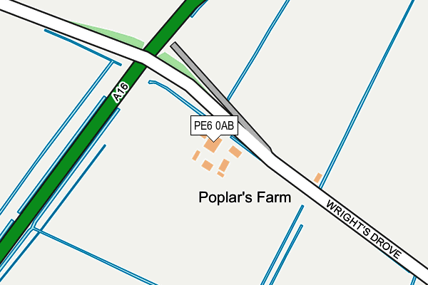 PE6 0AB map - OS OpenMap – Local (Ordnance Survey)