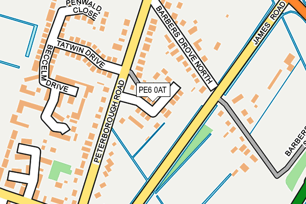 PE6 0AT map - OS OpenMap – Local (Ordnance Survey)