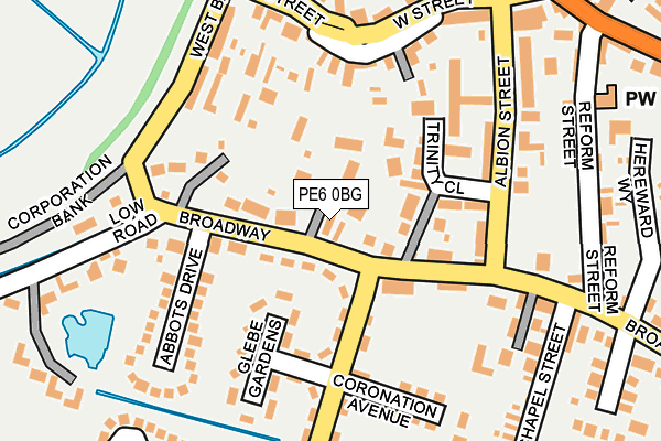 PE6 0BG map - OS OpenMap – Local (Ordnance Survey)