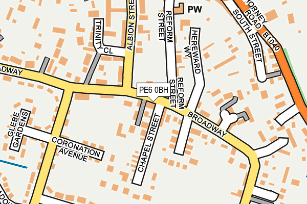 PE6 0BH map - OS OpenMap – Local (Ordnance Survey)