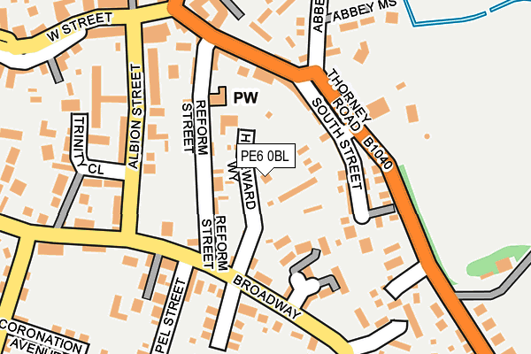 PE6 0BL map - OS OpenMap – Local (Ordnance Survey)