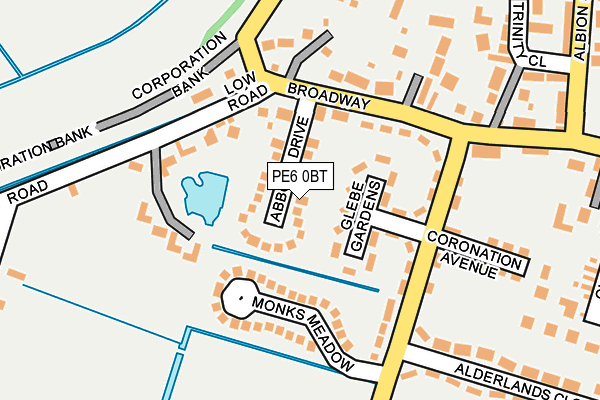 PE6 0BT map - OS OpenMap – Local (Ordnance Survey)