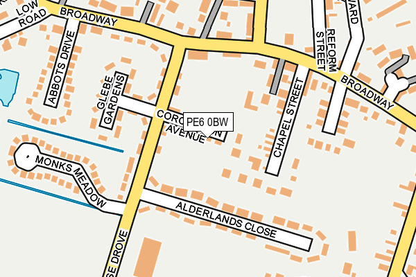 PE6 0BW map - OS OpenMap – Local (Ordnance Survey)