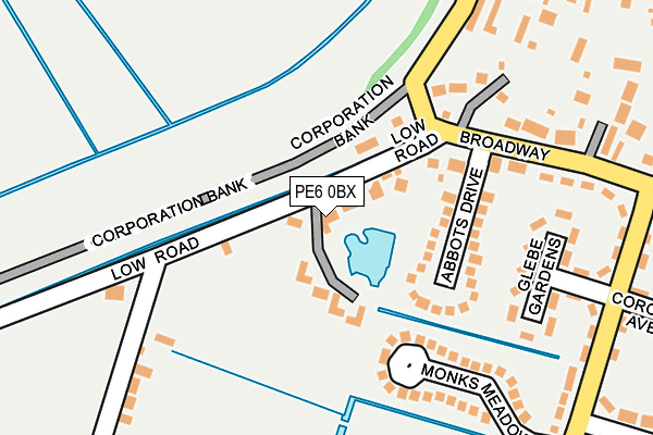 PE6 0BX map - OS OpenMap – Local (Ordnance Survey)