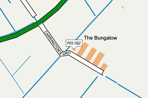 PE6 0BZ map - OS OpenMap – Local (Ordnance Survey)