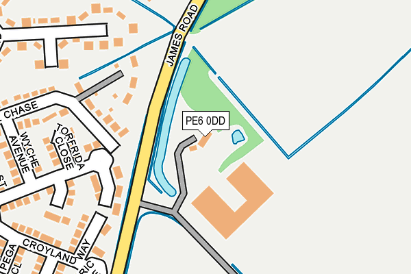 PE6 0DD map - OS OpenMap – Local (Ordnance Survey)