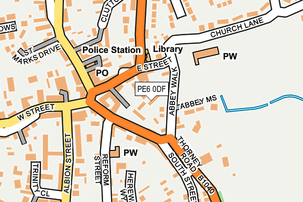 PE6 0DF map - OS OpenMap – Local (Ordnance Survey)
