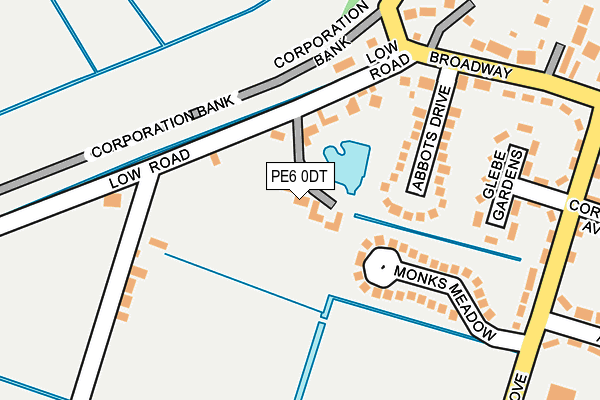 PE6 0DT map - OS OpenMap – Local (Ordnance Survey)