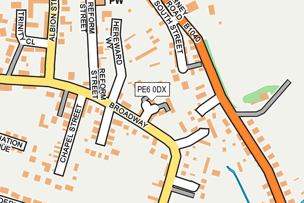 PE6 0DX map - OS OpenMap – Local (Ordnance Survey)