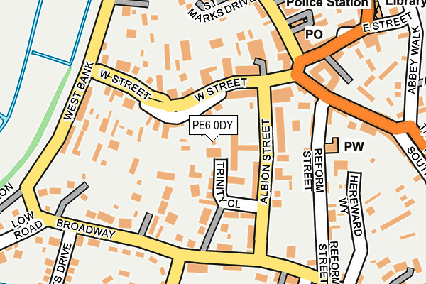 PE6 0DY map - OS OpenMap – Local (Ordnance Survey)