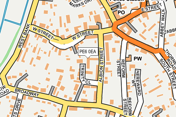 PE6 0EA map - OS OpenMap – Local (Ordnance Survey)