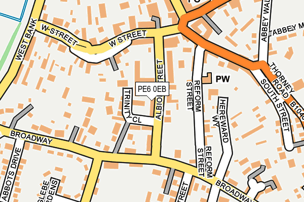 PE6 0EB map - OS OpenMap – Local (Ordnance Survey)