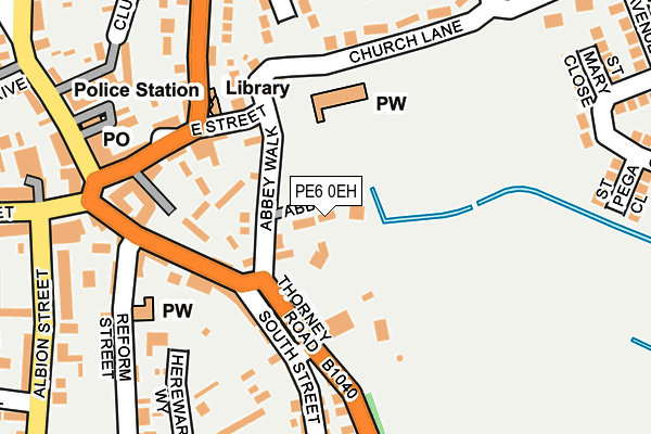 PE6 0EH map - OS OpenMap – Local (Ordnance Survey)