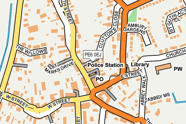 PE6 0EJ map - OS OpenMap – Local (Ordnance Survey)