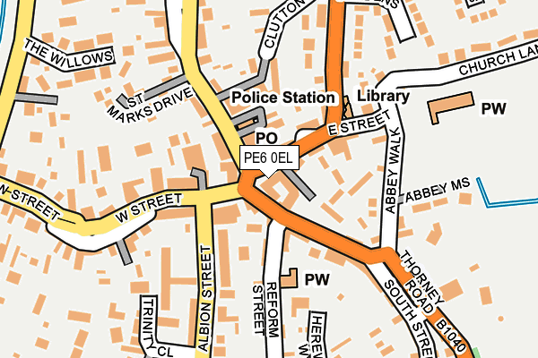 PE6 0EL map - OS OpenMap – Local (Ordnance Survey)