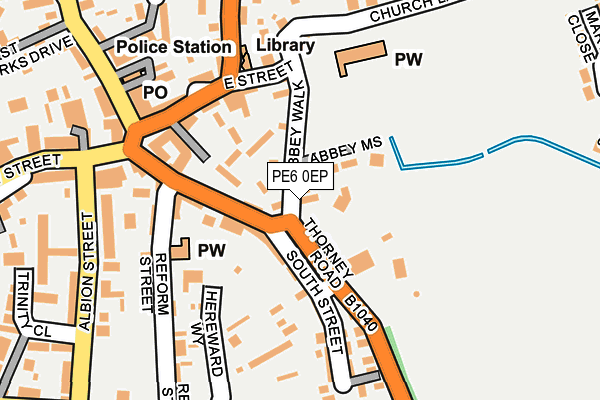 PE6 0EP map - OS OpenMap – Local (Ordnance Survey)