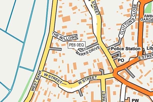 PE6 0EQ map - OS OpenMap – Local (Ordnance Survey)