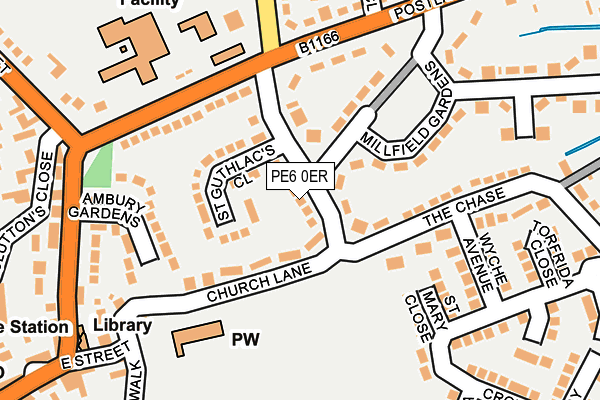 PE6 0ER map - OS OpenMap – Local (Ordnance Survey)