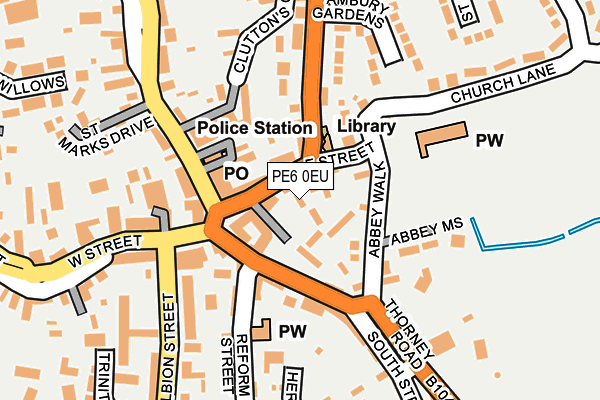 PE6 0EU map - OS OpenMap – Local (Ordnance Survey)