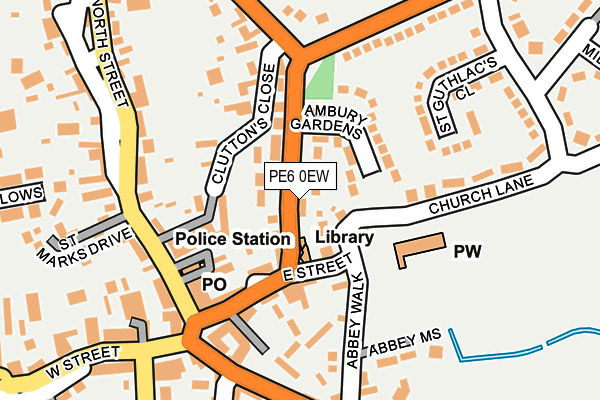 PE6 0EW map - OS OpenMap – Local (Ordnance Survey)