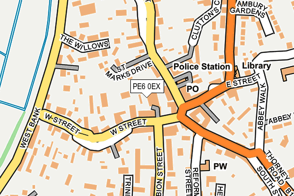 PE6 0EX map - OS OpenMap – Local (Ordnance Survey)