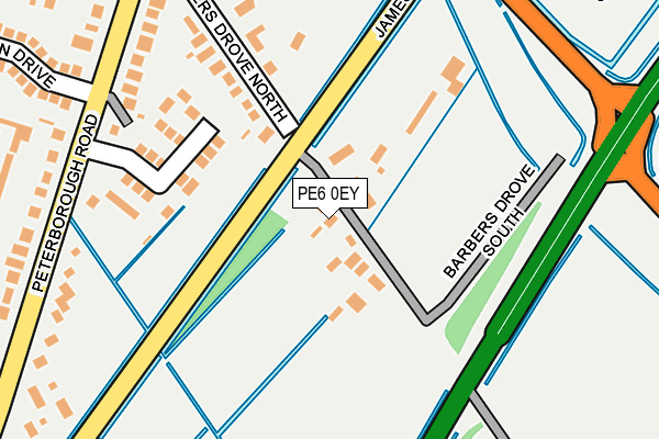 PE6 0EY map - OS OpenMap – Local (Ordnance Survey)