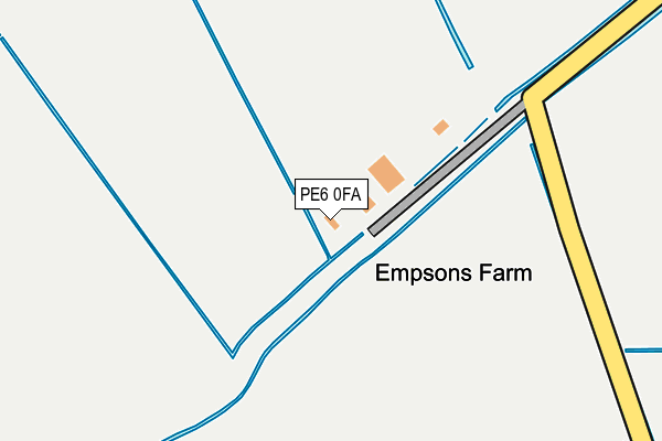 PE6 0FA map - OS OpenMap – Local (Ordnance Survey)