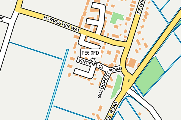 PE6 0FD map - OS OpenMap – Local (Ordnance Survey)