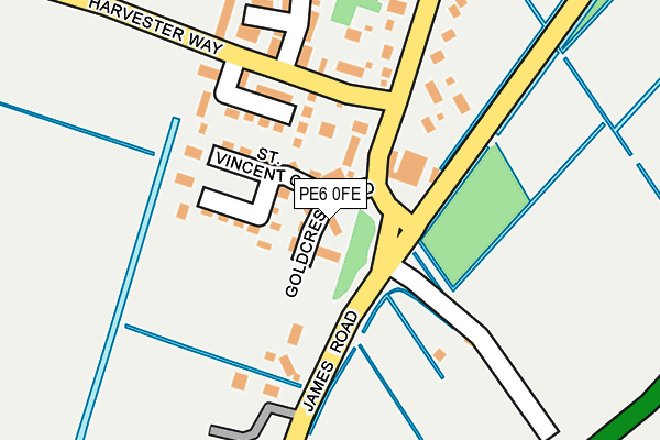 PE6 0FE map - OS OpenMap – Local (Ordnance Survey)