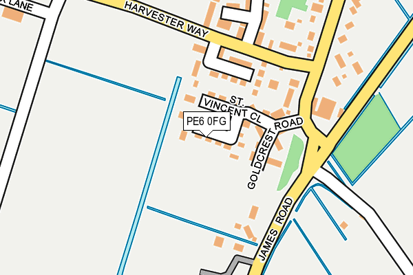 PE6 0FG map - OS OpenMap – Local (Ordnance Survey)