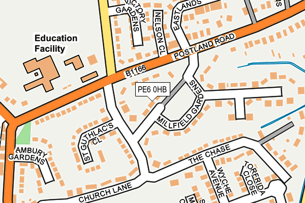 PE6 0HB map - OS OpenMap – Local (Ordnance Survey)