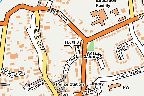PE6 0HD map - OS OpenMap – Local (Ordnance Survey)