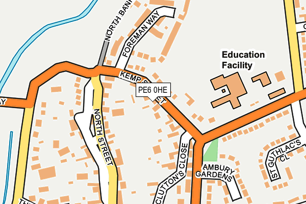 PE6 0HE map - OS OpenMap – Local (Ordnance Survey)