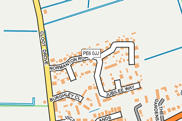 PE6 0JJ map - OS OpenMap – Local (Ordnance Survey)