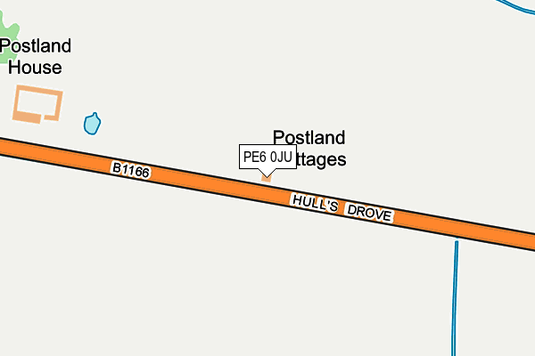 PE6 0JU map - OS OpenMap – Local (Ordnance Survey)