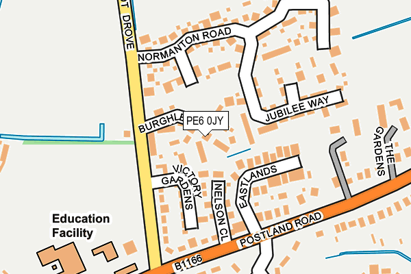 PE6 0JY map - OS OpenMap – Local (Ordnance Survey)