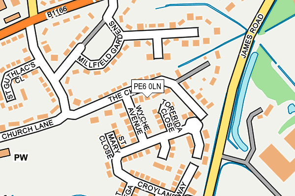 PE6 0LN map - OS OpenMap – Local (Ordnance Survey)