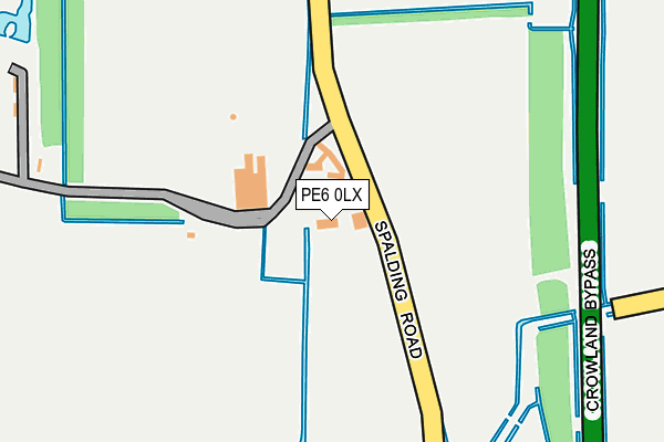 PE6 0LX map - OS OpenMap – Local (Ordnance Survey)