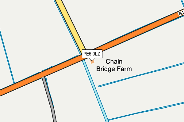 PE6 0LZ map - OS OpenMap – Local (Ordnance Survey)