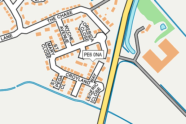 PE6 0NA map - OS OpenMap – Local (Ordnance Survey)