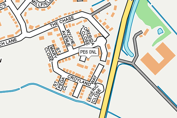 PE6 0NL map - OS OpenMap – Local (Ordnance Survey)