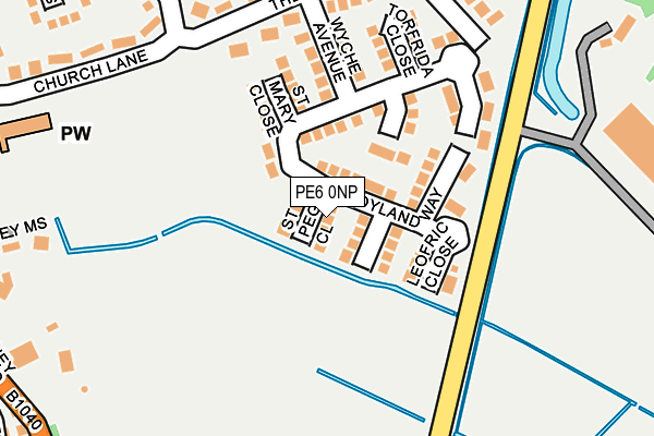 PE6 0NP map - OS OpenMap – Local (Ordnance Survey)