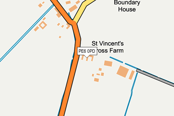 PE6 0PD map - OS OpenMap – Local (Ordnance Survey)