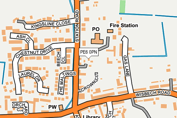 PE6 0PN map - OS OpenMap – Local (Ordnance Survey)