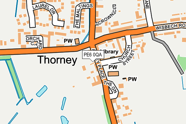 PE6 0QA map - OS OpenMap – Local (Ordnance Survey)