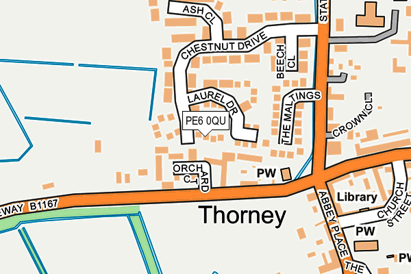 PE6 0QU map - OS OpenMap – Local (Ordnance Survey)