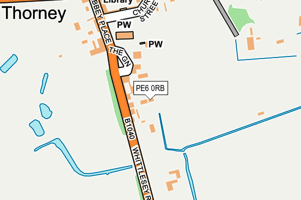 PE6 0RB map - OS OpenMap – Local (Ordnance Survey)