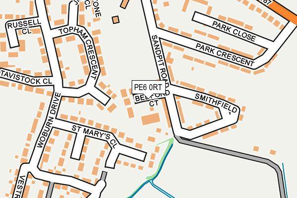 PE6 0RT map - OS OpenMap – Local (Ordnance Survey)