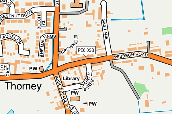 PE6 0SB map - OS OpenMap – Local (Ordnance Survey)